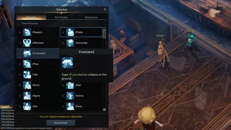 how to get the frustrated emote in lost ark