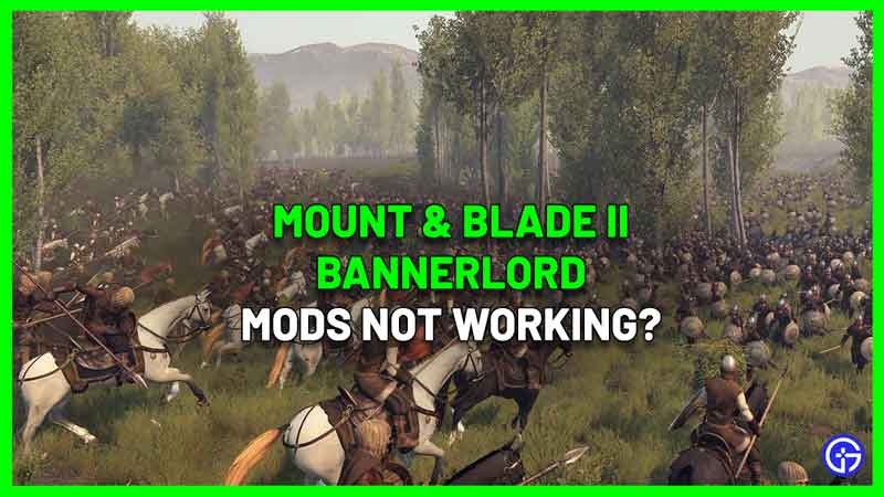 mount and blade 2 bannerlord mods not working