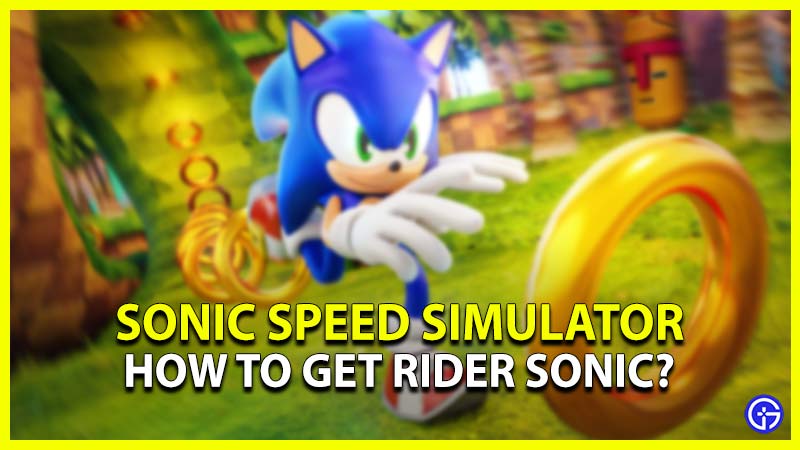 sonic speed simulator get rider sonic