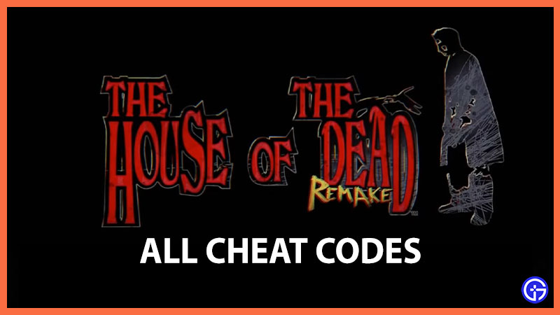 house of the dead cheats