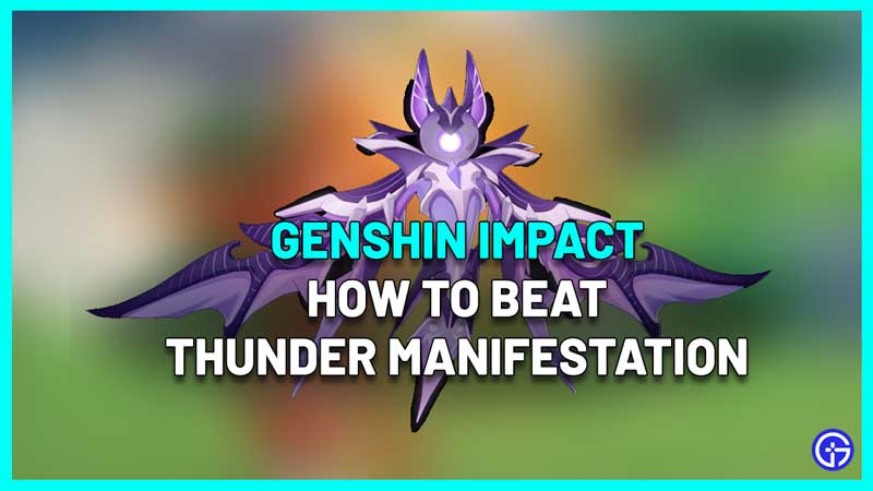 how to beat thunder manifestation in genshin impact