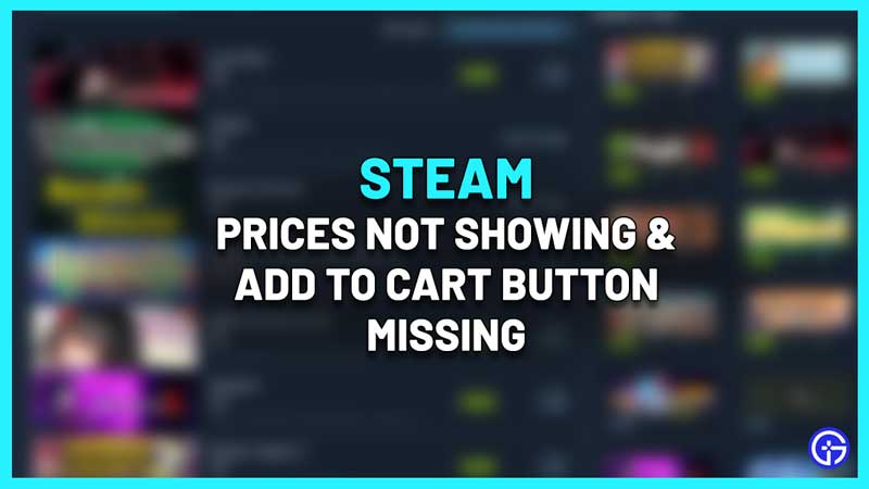 steam not showing prices add to cart buy button