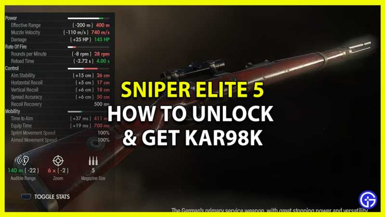 How To Unlock Kar98k Sniper Rifle In Sniper Elite 5 Gamer Tweak