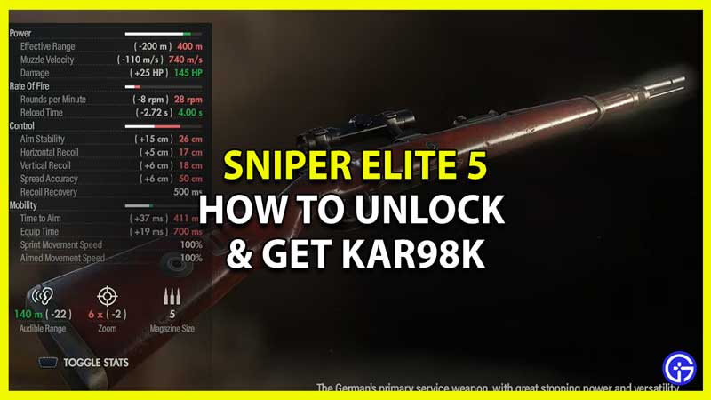 Unlock Kar98k Sniper Elite 5