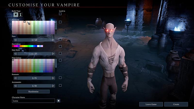 v rising character customization