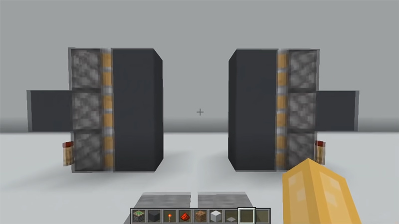 minecraft make a piston door