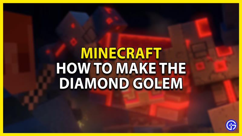 how to make the diamond golem in minecraft