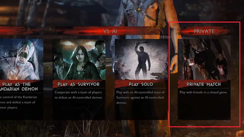 how to play private match evil dead game