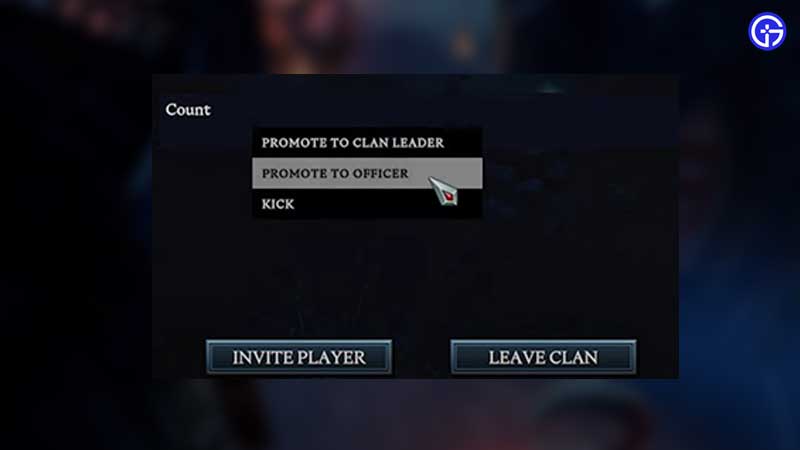how to promote or kick member of clan v rising