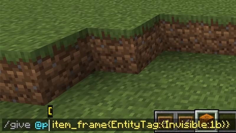 invisible item frame command minecraft