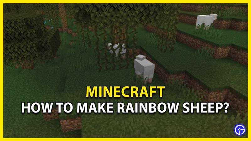 how to make a rainbow sheep minecraft