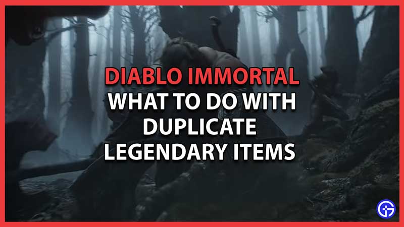 Duplicate Legendary Items Diablo Immortal Use