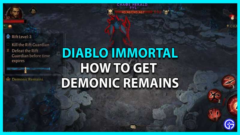 Get Demonic Remains in Diablo Immortal