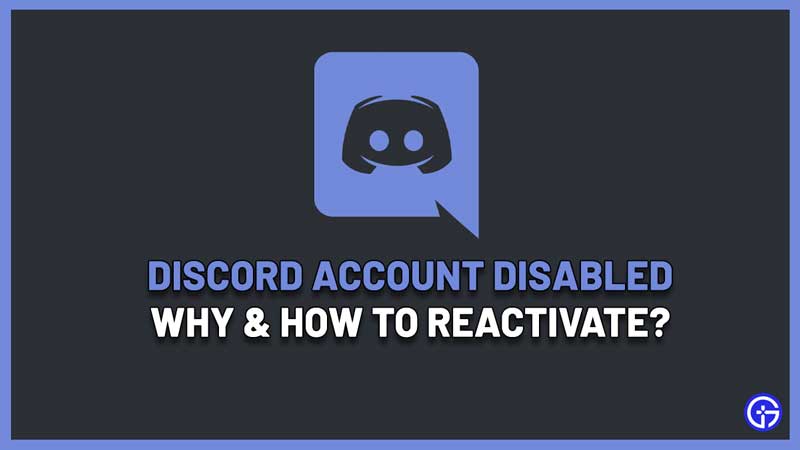 discord account disabled reasons recover