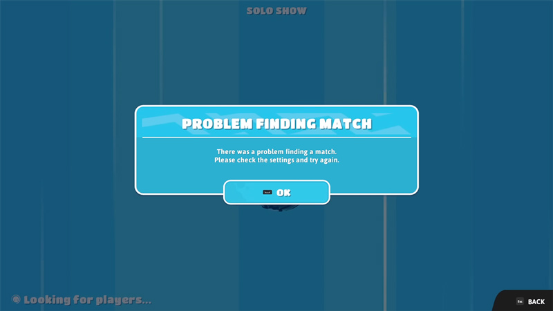 fall guys problem finding match fix