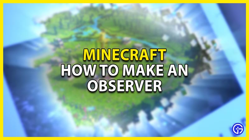 how to make an observer in minecraft