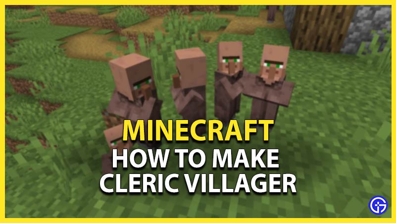 how to make cleric villager minecraft