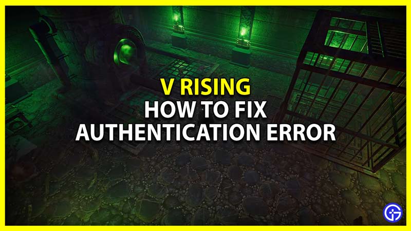 how to fix authentication error in v rising