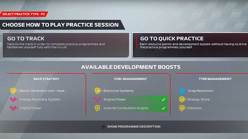 F1 22 Simulate Practice With Quick Practice