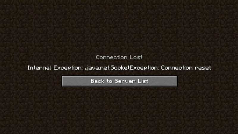 How to Fix Internal Exception java.net.socketexception Connection Reset in Minecraft
