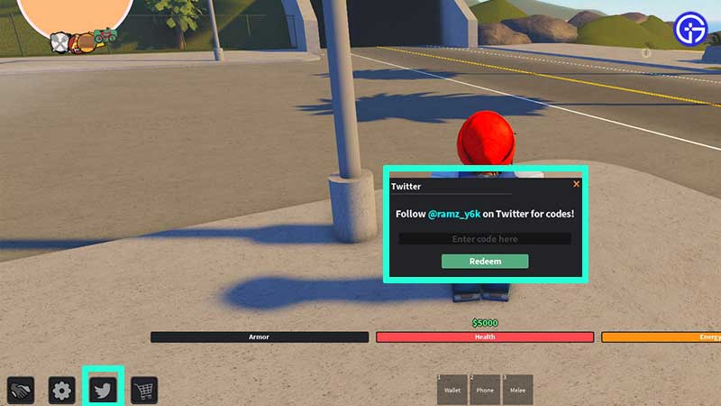 how to redeem codes in rostreets roblox