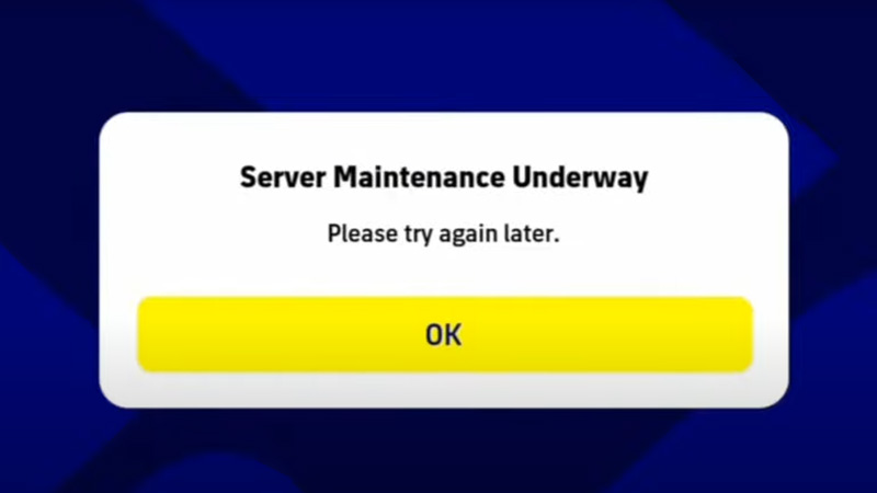 eFootball Server Maintenance Underway Error Fix