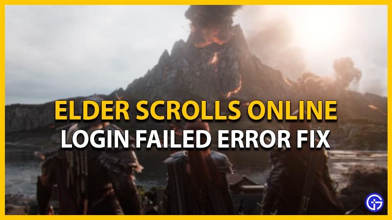 elder scrolls online how to fix login failed error