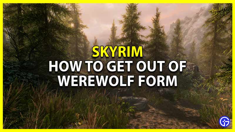 exit werewolf form and revert to human in skyrim