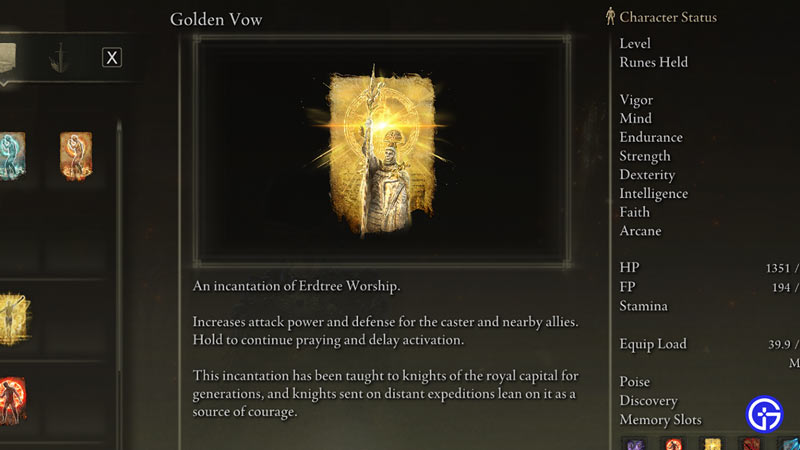 golden vow elden ring