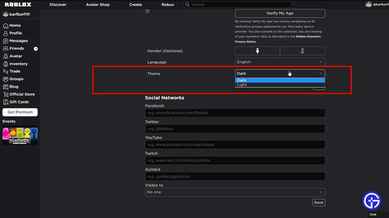 How to Enable the Dark Theme on Roblox (2023) 