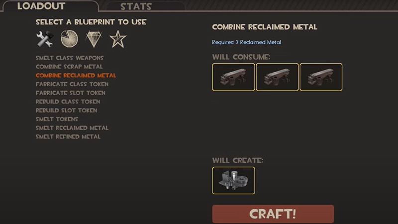 how to craft refined metal tf2
