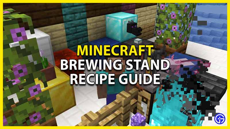 how to craft the recipe of a brewing stand in minecraft
