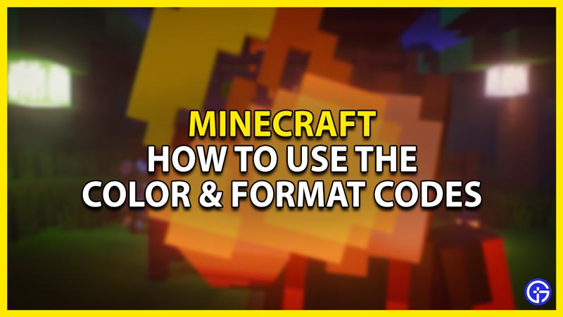 how to use color & format codes in minecraft