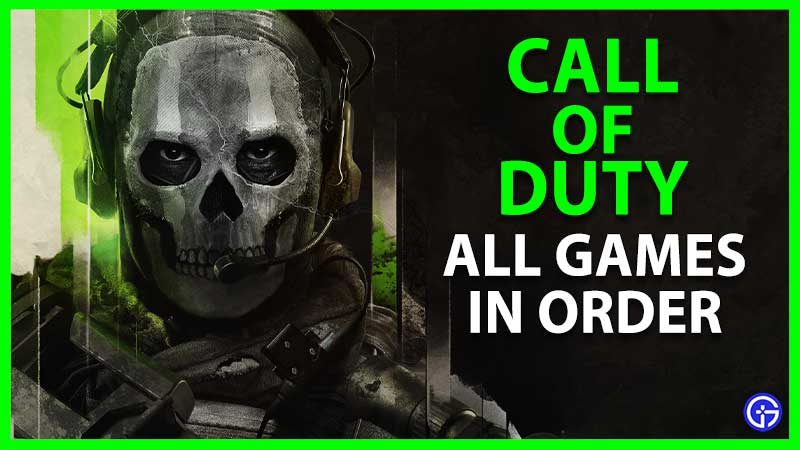 Call Of Duty (COD) Games In Order Of Release