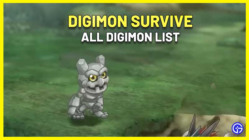 Digimon Survive All CharactersList