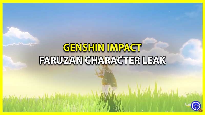 Genshin Impact Faruzan Character Leak Version 3.2