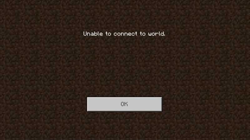 Minecraft Bedrock Unable to Connect to World Error Fix