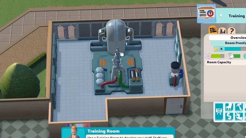 build a training room in two point campus