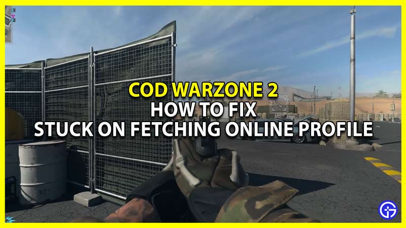 how to fix stuck on fetching online profile error in cod warzone 2