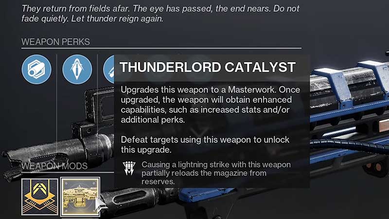 how to get thunderlord catalyst destiny 2
