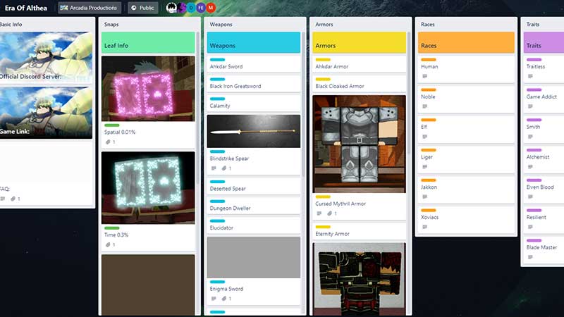 Era Of Althea Trello Roblox (Jun) Get All Details Here!