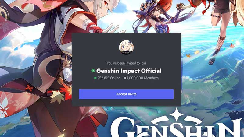 genshin impact official server link