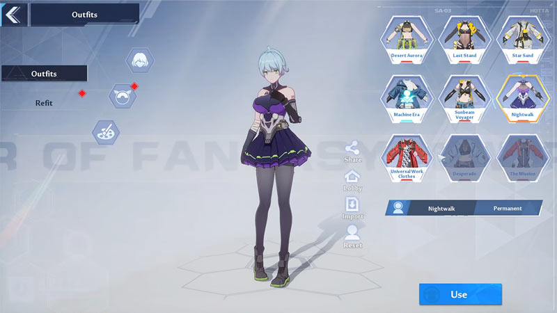 tower of fantasy change characters appearance and use preset