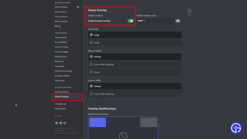 how to disable discord overlay