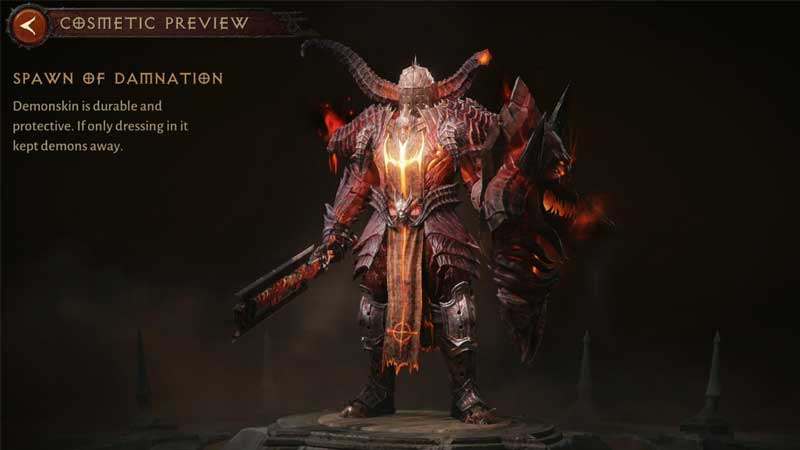 spawn of damnation cosmetic set