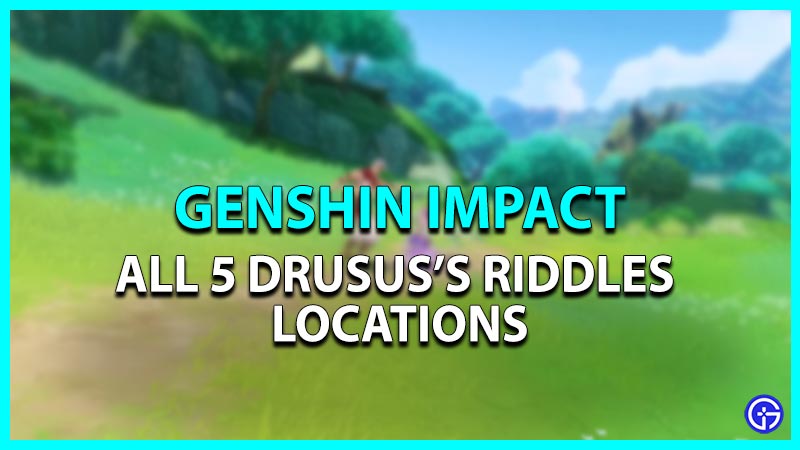 All 5 Drusus's Riddles Locations in Genshin Impact