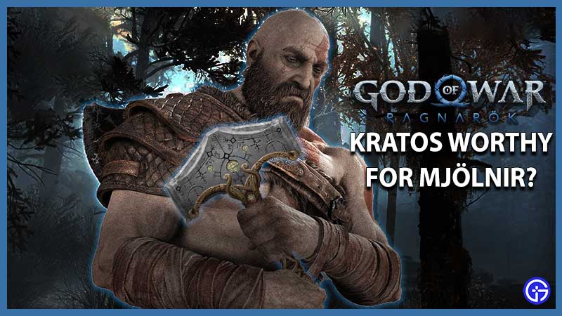God of War Ragnarok Kratos Worthy to Lift Mjolnir Thor Hammer