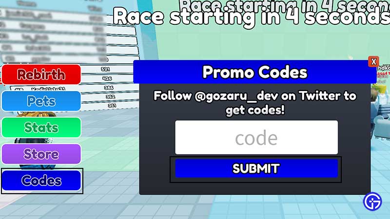 roblox color race codes