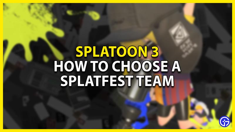 how to choose a splatfest team in splatoon 3