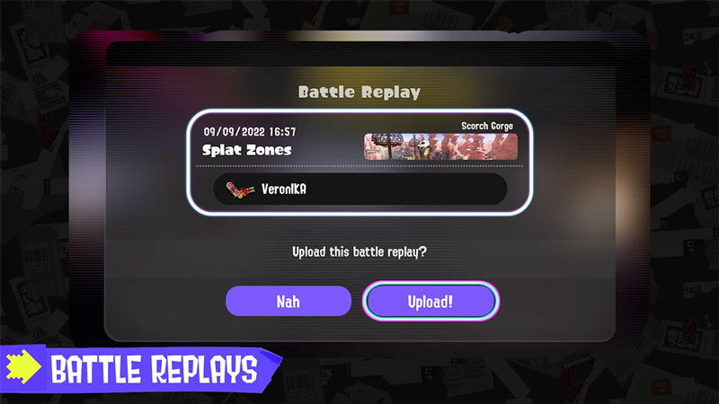 how to share battle replays in splatoon 3